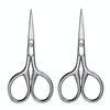 2 PCS Beard Scissors Cosmetic Small Scissors Makeup Small Tools(Pointed Head)