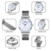 Skmei 1567 Light And Thin Leisure Simple 30m Waterproof Shell Dial Women Steel Band Quartz Watch(Silvery)