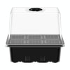 12-Hole Heightened Succulent Vegetable Seedling Pot With Lid(Black)