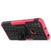For Alcatel 3L (2021) Tire Texture Shockproof TPU+PC Protective Case with Holder(Pink)