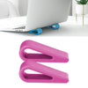 2 PCS Simple Notebook Computer Bracket Adjustable Height Increase Heat Dissipation Base Pad Holder (Rose Red)
