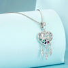 S925 Sterling Silver Platinum-plated Love Tree Of Life Dream Catcher Necklace(SCN519)