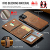 For iPhone 12 / 12 Pro DG.MING MAGKING-K2 Series MagSafe RFID Card Bag Detachable Phone Case(Brown)
