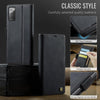 For Samsung Galaxy Note20 AutSpace A11 Side Buckle MagSafe Magnetic RFID Phone Leather Case(Black)