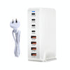 YMS-858 GaN 240W USB x 4, USB-C / Type-C x 4 Fast Charger, Plug Type:AU Plug(White)