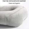 Portable Nap Neck Care Pillow Multifunctional Airplane Travel U-Shaped Pillow, Style: Gray Memory Cotton