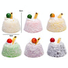 PU Slow Rebound Simulation Bread Model Desktop Decoration, Size: 6x4x4cm(White)