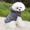 Warm Grey Cotton Dog Coat, Size M (3-4 lbs)