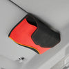 Car Sun Visor Multifunctional Glasses Case Card Storage Bracket(Red)