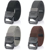 Men Lightweight Metal Free Casual Elastic Belt, Length: 120cm(Plain Weave Black)
