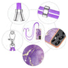 For Samsung Galaxy S25 Ultra 5G Electroplating Marble Dual-side IMD Phone Case with Lanyard(Purple 002)