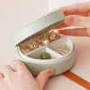 Jewelry Storage Case Portable Handbag Necklace Ring Earrings Travel Jewelry Box(Light Green)
