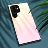 For Samsung Galaxy S25 Ultra 5G Gradient Color Glass Phone Case(Yellow Pink)