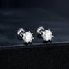 MSE008 S925 Sterling Silver Moissanite White Gold Plated Simple Elegant Earrings