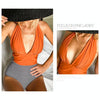 Summer One-piece Backless Lace-Up Ladies Swimsuit Floral-print Halter Bikini, Size: M(Black+Leopard)