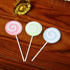 2 Pack Lollipop Cake Insert Ice Cream Dessert Table Decoration(Green)
