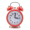 Fashion Mute Metal Alarm Clock with Night Light, Size: 12*8.5cm(Red)