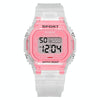 SYNOKE 9620 Couple Sports Plastic Strap Electronic Watch(Transparent Pink)