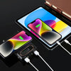 HAWEEL DIY 4 x 21700 Battery 22.5W Fast Charge 15W Wireless Charging Power Bank Box Case with Display, Not Include Battery (Black)