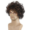 Men Fluffy Short Curly Wig Sets(Black Brown)