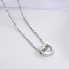 Fashion Necklace Heart Design Hollow Simple Necklace (Silver)