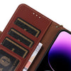 For Samsung Galaxy A36 5G Genuine Leather Magnetic RFID Leather Phone Case(Coffee)