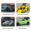 320-1 4pcs/set 1:60 Alloy Car Toy 3 Open Doors Back Force Sports Car Model