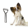 Double-Sided Pet Comb, Zinc Alloy, Deshedding & Detangling, Black, Small