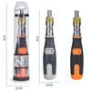 2050C Portable 10 In 1 Hidden Bits Multi-angle Ratchet Corner Screwdriver Set(Orange)