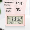 YD005 Mini Light and Thin LCD Screen Temperature/Humidity Meter Electronic Clock(White)