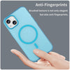 For iPhone 13 MagSafe Frosted Translucent TPU + PC Full Coverage Phone Case(Blue)