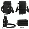 Crossbody Mobile Phone Bag Vertical Wallet Wrist Pouch With Arm Band for Women, Style: Black Balloon