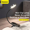 Baseus DGRAD-0G Comfort Reading USB Charging Mini Portable Clip Lamp(Dark Gray)