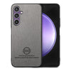 For Samsung Galaxy S23 FE 5G Twill Fabric Leather Skin Back Phone Case(Gray)