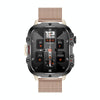 QX11 1.96 inch Color Screen Smart Watch Milan Steel Strap Support Bluetooth Call(Gold)