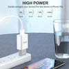 IVON AD-33 2 in 1 2.1A Single USB Port Travel Charger + 1m USB to 8 Pin Data Cable Set, US Plug(White)