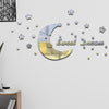 32pcs /Set Acrylic SweetDream Mirror Stereo Wall Stickers Home Decoration Soft Mirror(Silver)