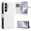 For Samsung Galaxy S24 FE 5G Diamond Texture Leather Phone Case(White)