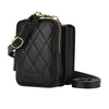 For Samsung Galaxy Z Flip6 AwQuer Crossbody Zipper Wallet Bag Litchi Leather Phone Case(Black)