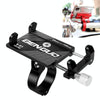 Motorcycle Handlebar Aluminum Alloy Phone Bracket(Black)