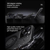 For iPhone 15 Pro Carbon Fiber MagSafe Phone Case with 360 Degree Rotating Holder(Black)