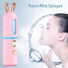 Facial Steamer Nano Spray Water Replenishing Instrument Portable Cold Spray Machine Charging Beauty Instrument Automatic Alcohol Sprayer, Style:Cute Rabbit(Pink)