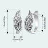 S925 Sterling Silver Oxidized Ear Buckle Wing Shape Earrings(SCE1795)