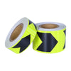 2 PCS Fluorescent Yellow Black Arrow Truck Sign Sticker Corridor Reflective Floor Stickers, Specification: 5cm x 20m