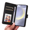 For Samsung Galaxy S25+ 5G BETOPNICE BN-005 2 in 1 Detachable Imitate Genuine Leather Phone Case(Black)