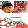 Outdoor 18-Tooth 430 Stainless Steel Crampons Snow Hiking Shoes Spikes Non-Slip Shoe CoversSIze: M (Orange)