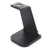 10W 3 in 1 QC 3.0  Vertical Multi-function Wireless Charger with Stand Function, Suitable for Mobile Phones / Apple Watch / AirPods (Black)