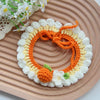 Hand-Crocheted Pet Scarf, Gardenia Tangerine - Cat & Dog Collar (S, M, L)