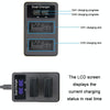 LP-E5 LCD Vertical Dual Charge SLR Camera Battery Charger