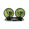 F622U Car Creative Folding Rotatable Double Head Electric Cooling Fan with Dual USB Charging Port, Style:12V Cigarette Lighter